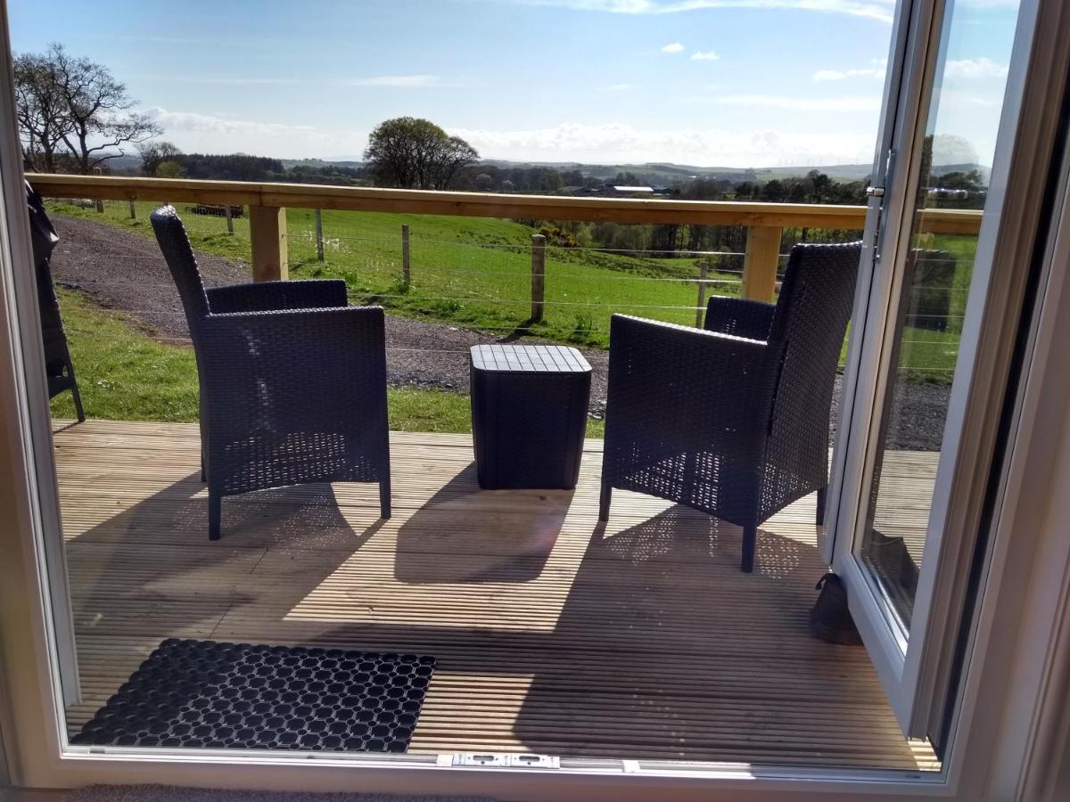 Cleeves Cabins Ailsa Luxury Lodge With Hot Tub Dalry  エクステリア 写真